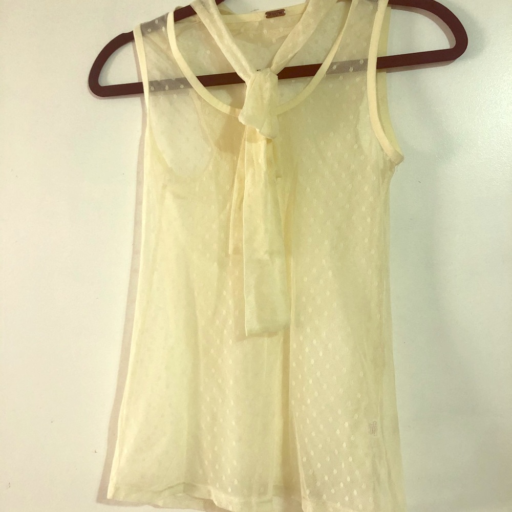 Beige Sleeveless Dressing shirt